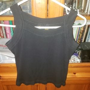 Liz Claiborne Black ribbed Tank Sz S